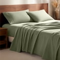 thumbnail image 1 of Bare Home Luxury 100% Cotton Flannel Full Sheet Set, Deep Pocket, 4-Piece, Sage, 1 of 10