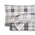 thumbnail image 1 of Bare Home Luxury 100% Cotton Flannel King Sheet Set, Deep Pocket, 4-Piece, Quarry Plaid, 1 of 10