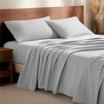 thumbnail image 1 of Bare Home Luxury 100% Cotton Flannel Queen Sheet Set, Deep Pocket, 4-Piece, Cloud Gray, 1 of 10