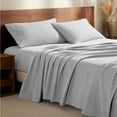 thumbnail image 1 of Bare Home Luxury 100% Cotton Flannel Split King Sheet Set, Deep Pocket, 5-Piece, Cloud Gray, 1 of 11