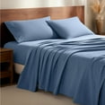 thumbnail image 1 of Bare Home Luxury 100% Cotton Flannel Twin-XL Sheet Set, Deep Pocket, 3-Piece, Coronet Blue, 1 of 10