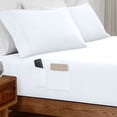 thumbnail image 1 of Bare Home Luxury 1800 Collection Fitted Sheet, Dual Side Pockets, Deep Pocket, Twin-XL, White, 1 of 9