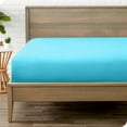 thumbnail image 1 of Bare Home Luxury 1800 Collection Fitted Sheet, Ultra-Soft, Deep Pocket, Full, Aqua, 1 of 8