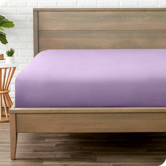 Bare Home Luxury 1800 Collection Fitted Sheet, Ultra-Soft, Deep Pocket, King, Lavender
