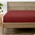 thumbnail image 1 of Bare Home Luxury 1800 Collection Fitted Sheet, Ultra-Soft, Deep Pocket, Queen, Rosewood, 1 of 8
