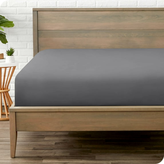 Bare Home Luxury 1800 Collection Fitted Sheet, Ultra-Soft, Deep Pocket, RV Bunk 30"x75", Gray