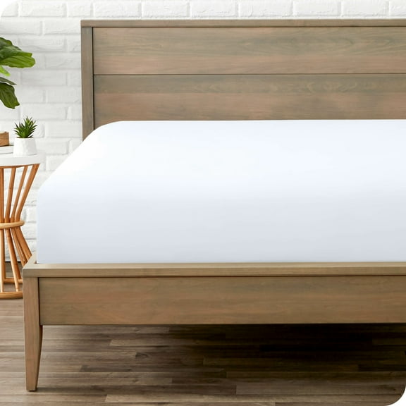 Bare Home Luxury 1800 Collection Fitted Sheet, Ultra-Soft, Deep Pocket, RV Bunk 30"x75", White