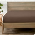 thumbnail image 1 of Bare Home Luxury 1800 Collection Fitted Sheet, Ultra-Soft, Deep Pocket, Twin, Cocoa, 1 of 8