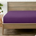 thumbnail image 1 of Bare Home Luxury 1800 Collection Fitted Sheet, Ultra-Soft, Deep Pocket, Twin-XL, Plum, 1 of 8