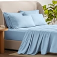 thumbnail image 1 of Bare Home Luxury Bed Sheet Set - Premium 1800 Collection - 4 Piece - Twin, Light Blue, 1 of 9