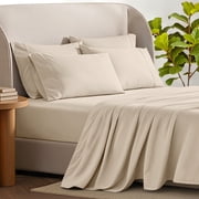 Bare Home Luxury Bed Sheet Set - Premium 1800 Collection - 4 Piece - Twin, Sand