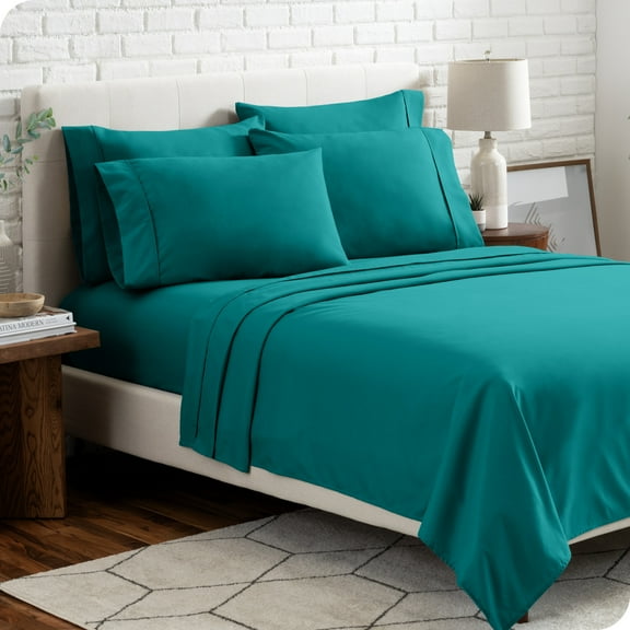 Bare Home Luxury Bed Sheet Set - Premium 1800 Collection - 6 Piece - Full, Emerald