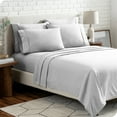 thumbnail image 1 of Bare Home Luxury Bed Sheet Set - Premium 1800 Collection - 6 Piece - Queen, Cloud Gray, 1 of 8