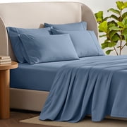Bare Home Luxury Bed Sheet Set - Premium 1800 Collection - 6 Piece - Queen, Coronet Blue