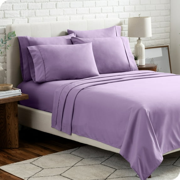 Bare Home Luxury Bed Sheet Set - Premium 1800 Collection - 6 Piece - Queen, Lavender
