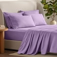 thumbnail image 1 of Bare Home Luxury Bed Sheet Set - Premium 1800 Collection - 7 Piece - Split King, Lavender, 1 of 9