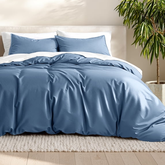 Bare Home Luxury Duvet Cover and Sham Set - Premium 1800 Collection - Ultra-Soft - King, Coronet Blue, 3-Pieces