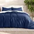 thumbnail image 1 of Bare Home Luxury Duvet Cover and Sham Set - Premium 1800 Collection - Ultra-Soft - King, Dark Blue, 3-Pieces, 1 of 10