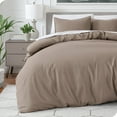 thumbnail image 1 of Bare Home Luxury Duvet Cover and Sham Set - Premium 1800 Collection - Ultra-Soft - King, Taupe, 3-Pieces, 1 of 8