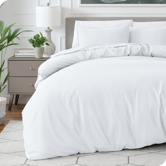 Bare Home Luxury Duvet Cover and Sham Set - Premium 1800 Collection - Ultra-Soft - King, White, 3-Pieces