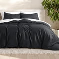 thumbnail image 1 of Bare Home Luxury Duvet Cover and Sham Set - Premium 1800 Collection - Ultra-Soft - Oversized Queen, Black, 3-Pieces, 1 of 10