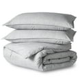 thumbnail image 1 of Bare Home Luxury Duvet Cover and Sham Set - Premium 1800 Collection - Ultra-Soft - Oversized Queen, Heather Pewter, 3-Pieces, 1 of 7