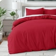 thumbnail image 1 of Bare Home Luxury Duvet Cover and Sham Set - Premium 1800 Collection - Ultra-Soft - Oversized Queen, Red, 3-Pieces, 1 of 8