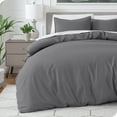 thumbnail image 1 of Bare Home Luxury Duvet Cover and Sham Set - Premium 1800 Collection - Ultra-Soft - Queen, Gray, 3-Pieces, 1 of 8