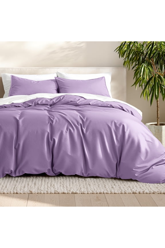 Luxury Duvet Cover and Sham Set - Premium 1800 Collection - Ultra-Soft - Queen, Lavender, 3-Pieces