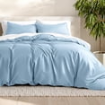 thumbnail image 1 of Bare Home Luxury Duvet Cover and Sham Set - Premium 1800 Collection - Ultra-Soft - Queen, Light Blue, 3-Pieces, 1 of 10