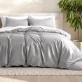 thumbnail image 1 of Bare Home Luxury Duvet Cover and Sham Set - Premium 1800 Collection - Ultra-Soft - Queen, Light Gray, 3-Pieces, 1 of 10