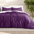 thumbnail image 1 of Bare Home Luxury Duvet Cover and Sham Set - Premium 1800 Collection - Ultra-Soft - Queen, Plum, 3-Pieces, 1 of 10