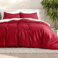 thumbnail image 1 of Bare Home Luxury Duvet Cover and Sham Set - Premium 1800 Collection - Ultra-Soft - Queen, Red, 3-Pieces, 1 of 10