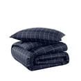 thumbnail image 1 of Bare Home Luxury Duvet Cover and Sham Set - Premium 1800 Collection - Ultra-Soft - Twin/Twin-XL, Grid - Midnight/White, 2-Pieces, 1 of 6