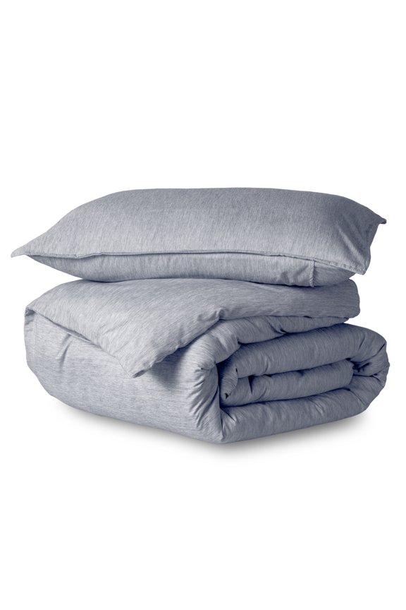 Luxury Duvet Cover and Sham Set - Premium 1800 Collection - Ultra-Soft - Twin/Twin-XL, Heather Midnight Blue, 2-Pieces