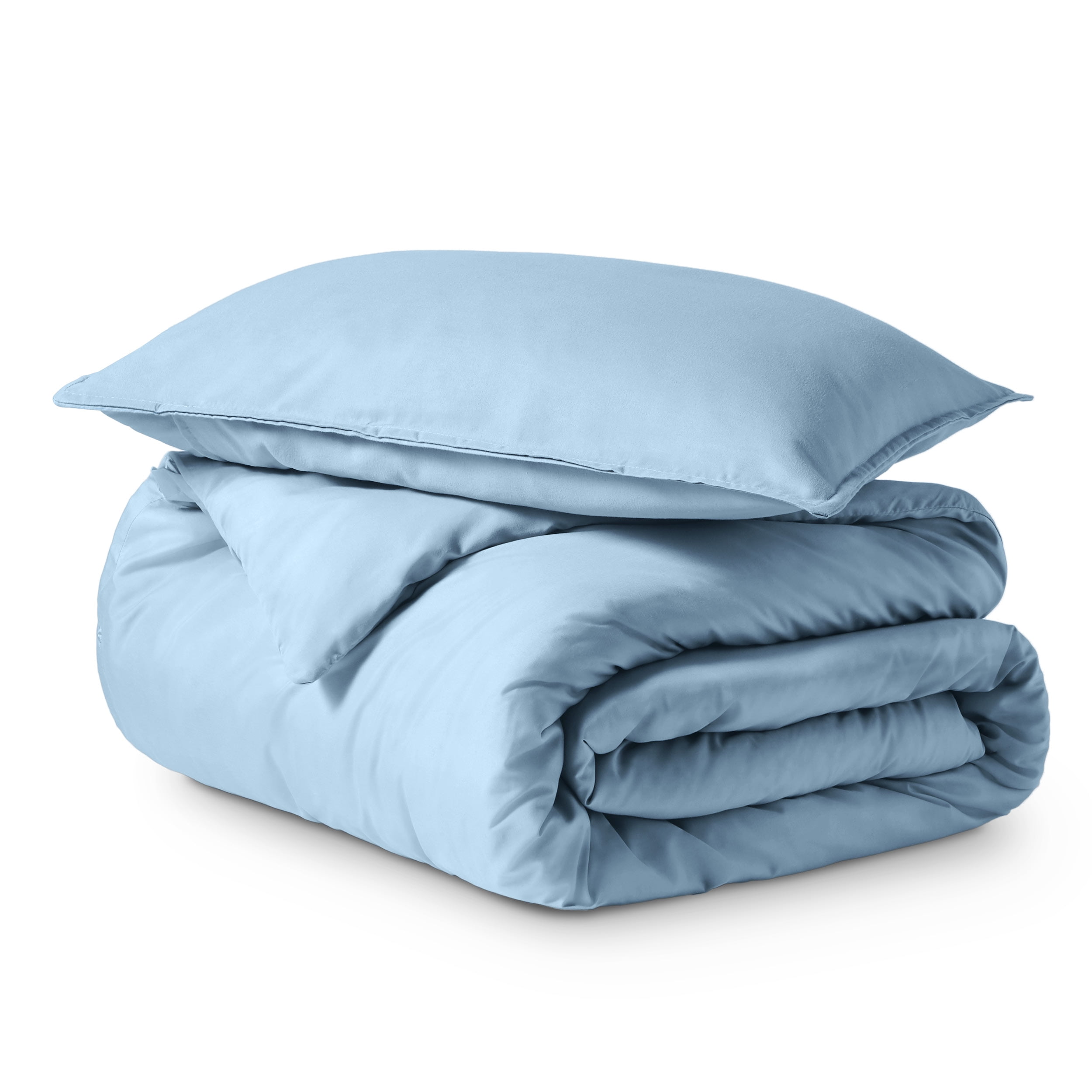 Light Blue Ultra-Soft Microfiber Twin/Twin XL Duvet Cover Set