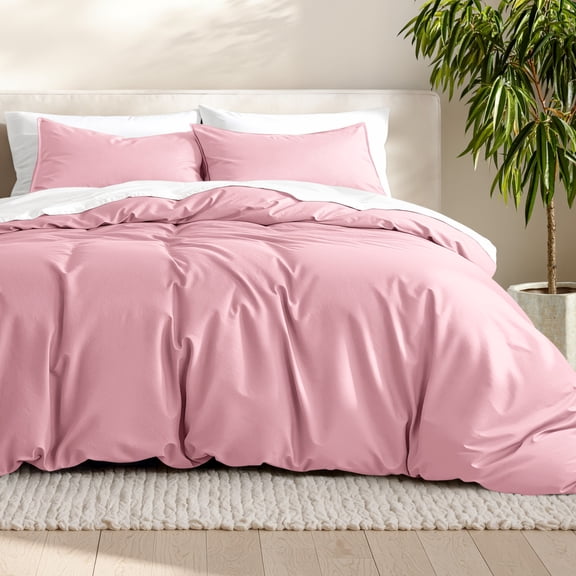 Bare Home Luxury Duvet Cover and Sham Set - Premium 1800 Collection - Ultra-Soft - Twin/Twin-XL, Light Pink, 2-Pieces