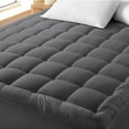 thumbnail image 1 of Bare Home Mattress Pad - Breathable Cotton Top - 21" Deep Pocket - California King, Gray, 1 of 10