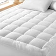 thumbnail image 1 of Bare Home Mattress Pad - Breathable Cotton Top - 21" Deep Pocket, Full XL, White, 1 of 10