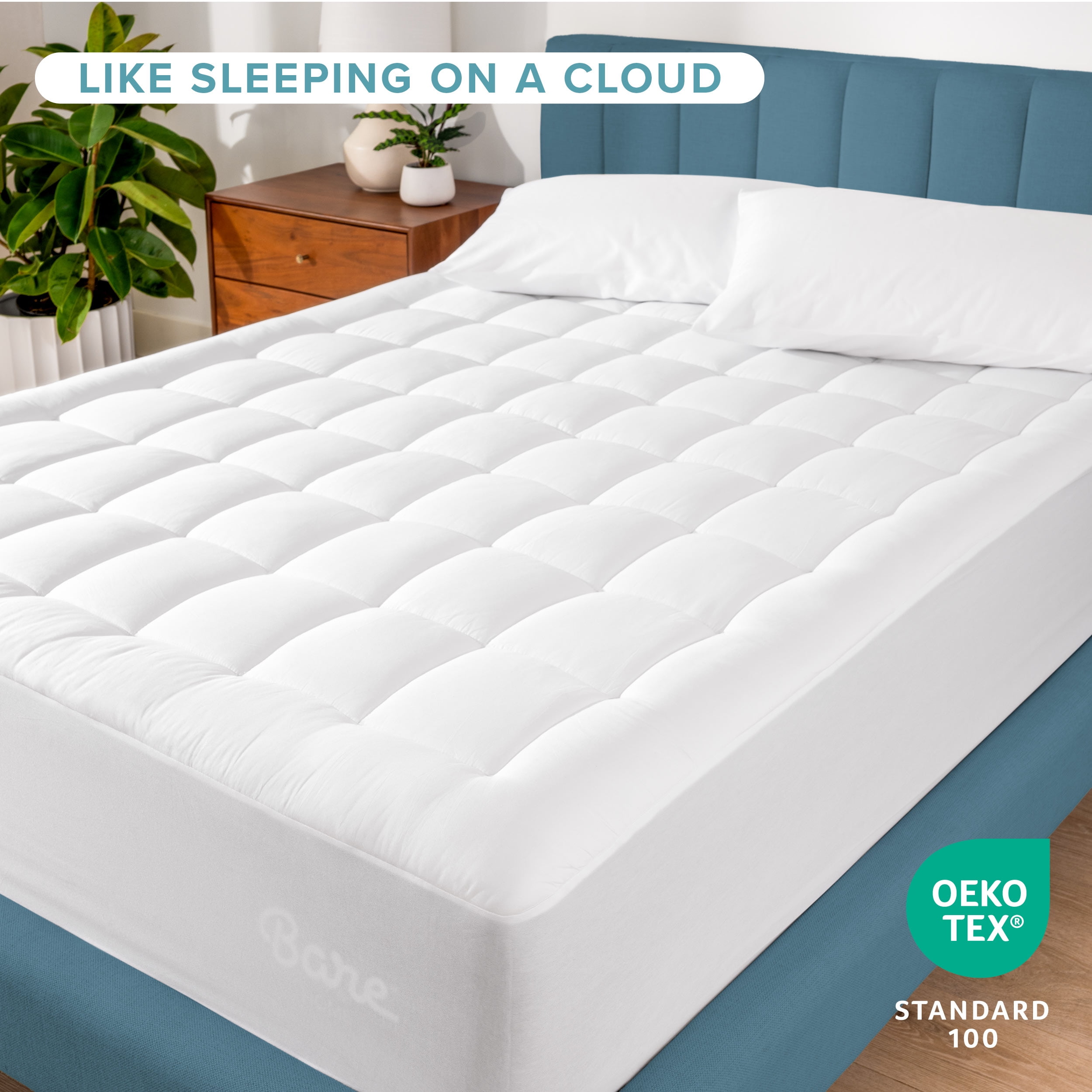 "Bare Home Hypoallergenic Soft Mattress Pad - Breathable Cotton Top ...