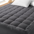 thumbnail image 1 of Bare Home Mattress Pad - Breathable Cotton Top - 21" Deep Pocket - Twin, Gray, 1 of 10
