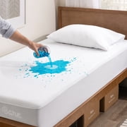 Bare Home Mattress Protector - Waterproof - Breathable - Vinyl Free - Hypoallergenic - Twin, White