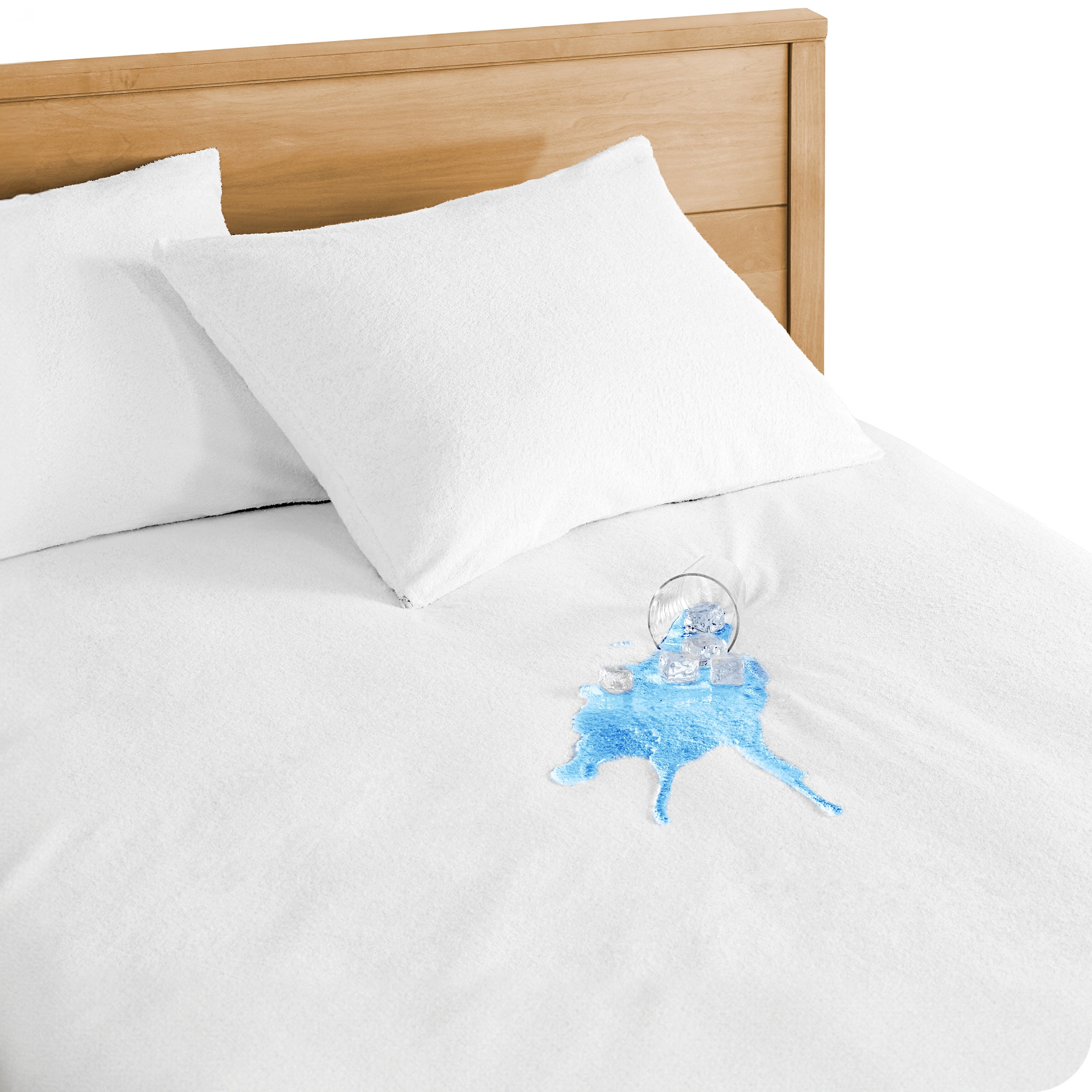 Twin XL White Waterproof Cotton Terry Mattress Protector