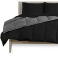 thumbnail image 1 of Bare Home Microfiber 5-Piece Black/Gray Comforter, Black Sheet Set Reversible Bed in a Bag, Queen, 1 of 6