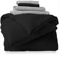 thumbnail image 1 of Bare Home Microfiber 5-Piece Black and Light Gray Bed in a Bag, Twin XL, 1 of 5