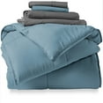 thumbnail image 1 of Bare Home Microfiber 5-Piece Coronet Blue and Gray Bed in a Bag, Twin XL, 1 of 5