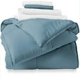 thumbnail image 1 of Bare Home Microfiber 5-Piece Coronet Blue and Light Gray Bed in a Bag, Twin XL, 1 of 5