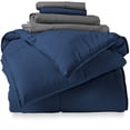thumbnail image 1 of "Bare Home Navy 5 Piece Bed in a Bag Comforter Set with Sheets, Twin XL", 1 of 5