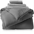 thumbnail image 1 of Bare Home Microfiber 5-Piece Gray and Light Gray Bed in a Bag, Twin XL, 1 of 5