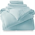 thumbnail image 1 of Bare Home Microfiber 5-Piece Light Blue and Light Blue Bed in a Bag, Twin XL, 1 of 5